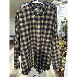 Kani Jeans Men's shirt Flannel long sleeves plaid long sleeves size XXL